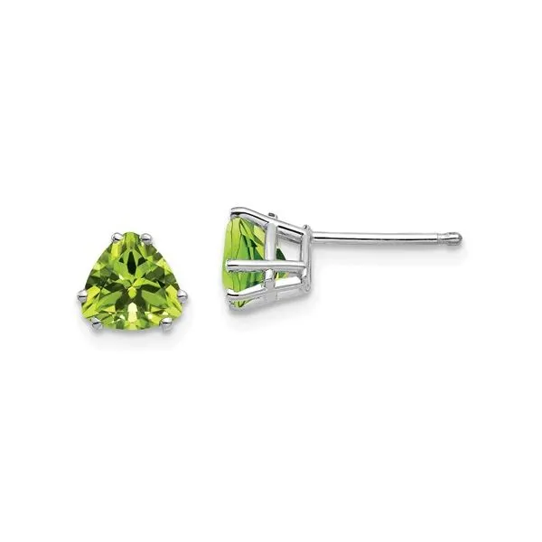 Trillian Cut Peridot Stud Earrings J. Thomas Jewelers Rochester Hills, MI