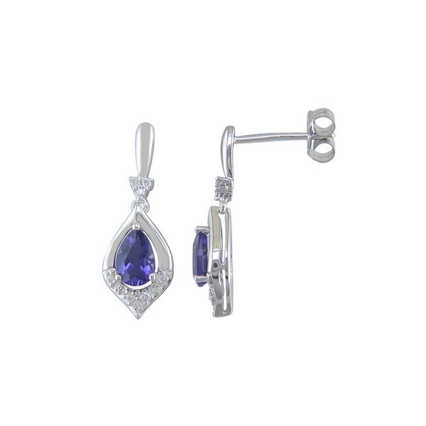 Pear Amethyst Earrings Image 2 J. Thomas Jewelers Rochester Hills, MI