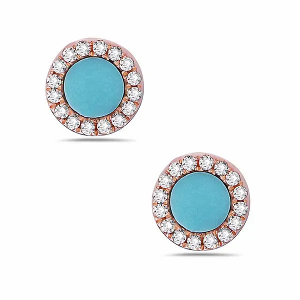 Bezel Set Turquoise Earrings J. Thomas Jewelers Rochester Hills, MI