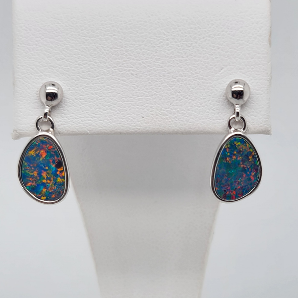 Blue And Pink Fire Australian Opals J. Thomas Jewelers Rochester Hills, MI