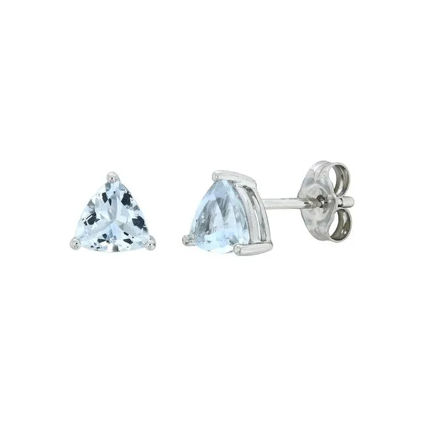 1.25Tw Aquamarine Trillion Earrings J. Thomas Jewelers Rochester Hills, MI