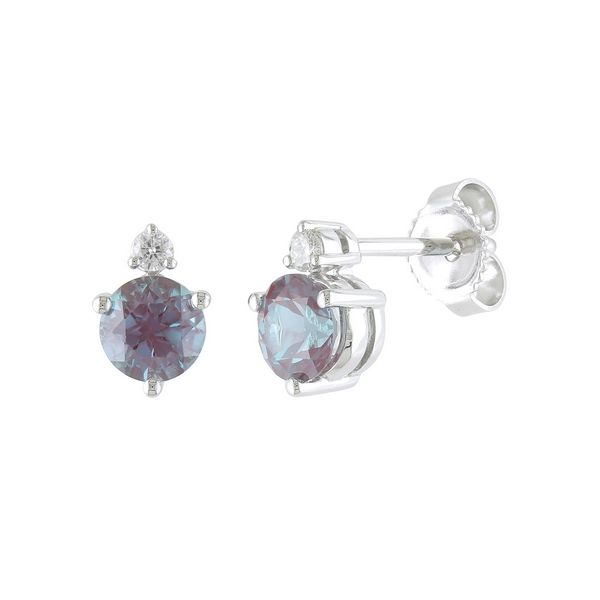 Created Alexandrite Earrings J. Thomas Jewelers Rochester Hills, MI