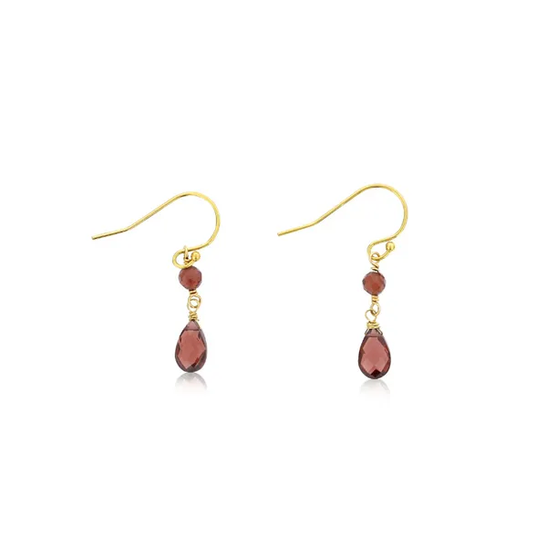 Garnet Briolette Dangle earrings J. Thomas Jewelers Rochester Hills, MI