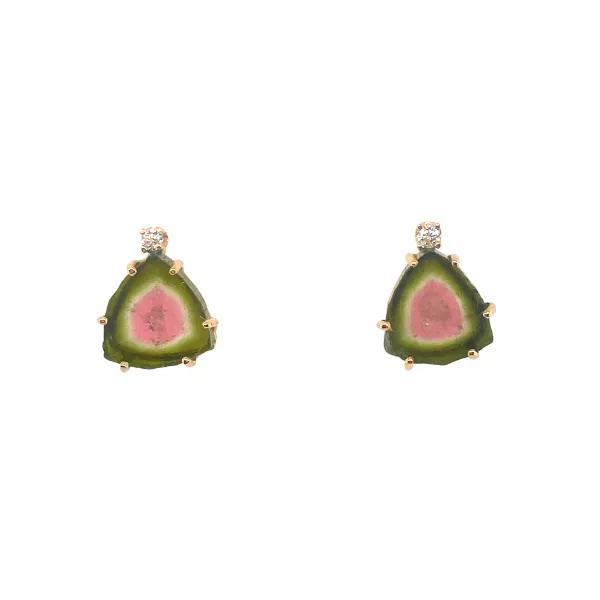 Watermelon Tourmaline Earrings J. Thomas Jewelers Rochester Hills, MI