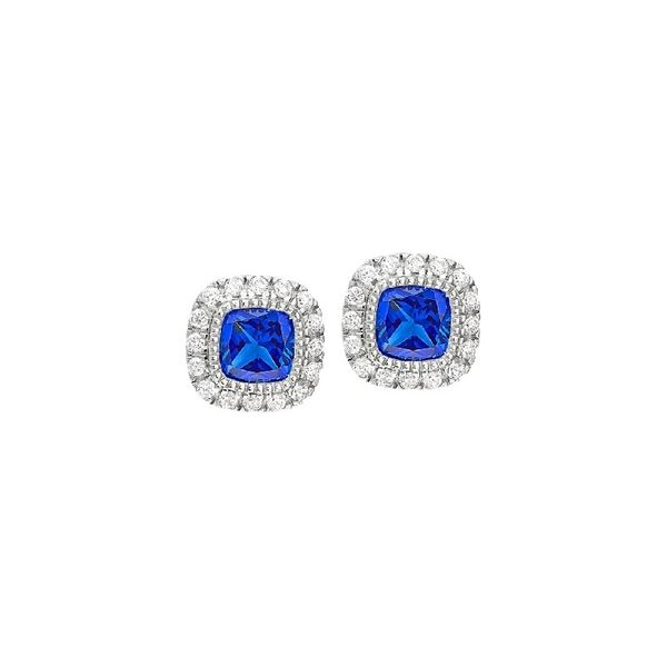 Simulated Blue Sapphire Earrings J. Thomas Jewelers Rochester Hills, MI