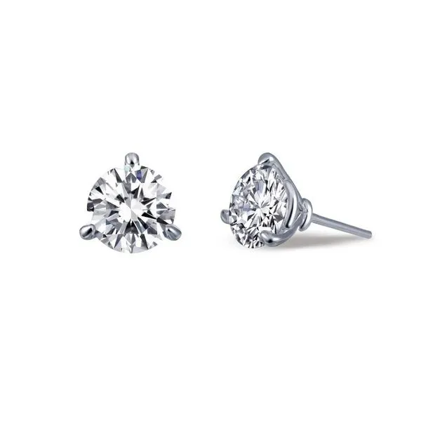 Platinum Bonded Lafonn Martini Stud Earrings J. Thomas Jewelers Rochester Hills, MI