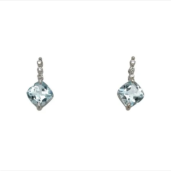 Aquamarine and Diamond Earrings J. Thomas Jewelers Rochester Hills, MI