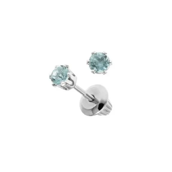 Genuine Aquamarine Gem Stone Studs J. Thomas Jewelers Rochester Hills, MI