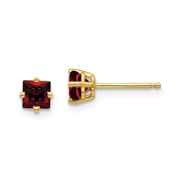 Princess Garnet Earrings J. Thomas Jewelers Rochester Hills, MI