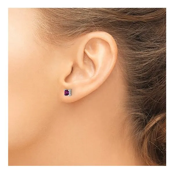 Ruby Ear Studs Image 2 J. Thomas Jewelers Rochester Hills, MI