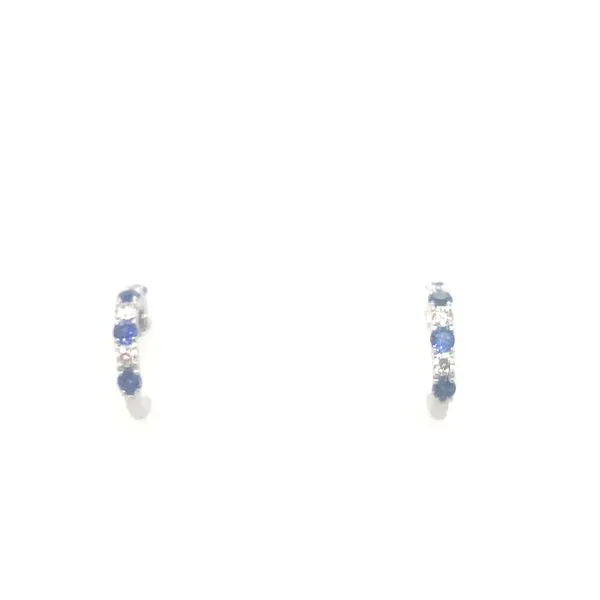 Sapphire And Diamond Hoops J. Thomas Jewelers Rochester Hills, MI