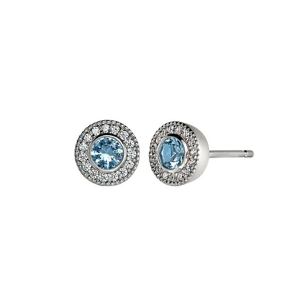 Simulated Blue Topaz Earrings J. Thomas Jewelers Rochester Hills, MI