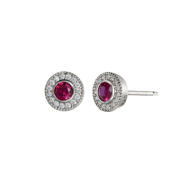 Simulated Ruby Earrings J. Thomas Jewelers Rochester Hills, MI
