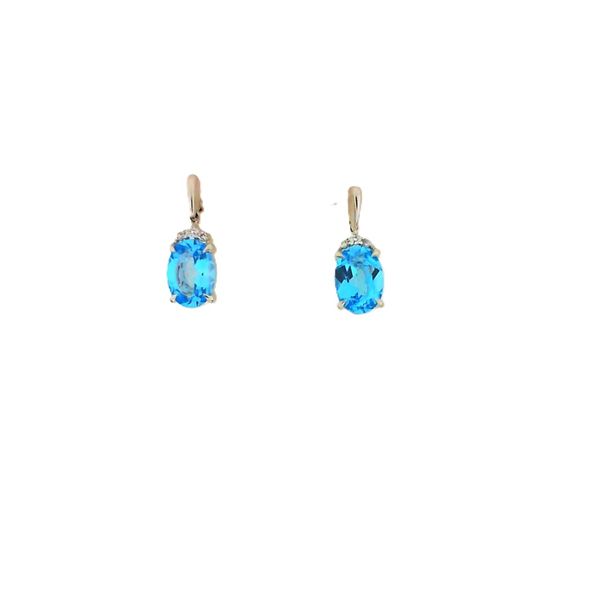 Oval Blue Topaz Earrings J. Thomas Jewelers Rochester Hills, MI
