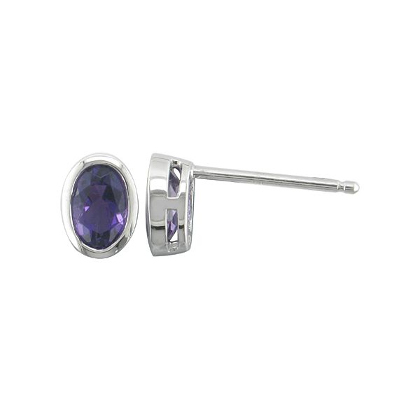 Oval Amethyst Earrings J. Thomas Jewelers Rochester Hills, MI