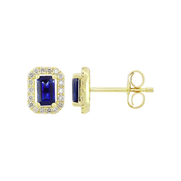 Sapphire Diamond Earrings J. Thomas Jewelers Rochester Hills, MI