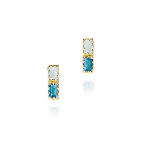 Moonstone and Apatite Earrings J. Thomas Jewelers Rochester Hills, MI