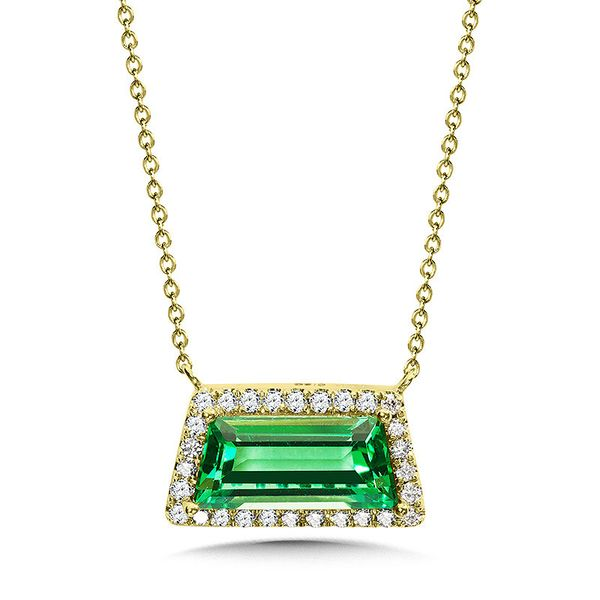 Trapezium Green Quartz Necklace J. Thomas Jewelers Rochester Hills, MI