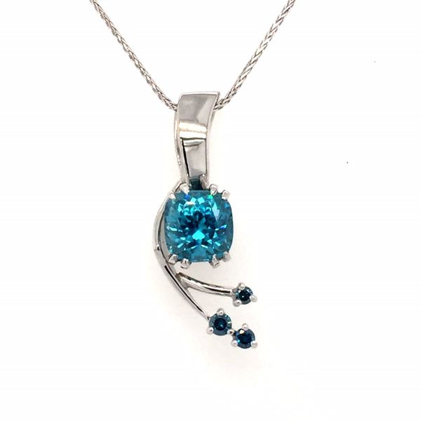 Custom Blue Zircon Pendant J. Thomas Jewelers Rochester Hills, MI