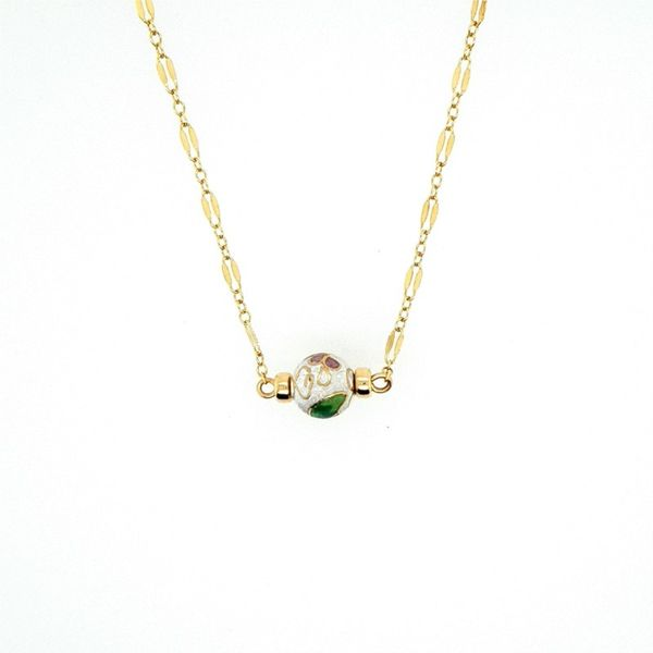 White Cloisonne Necklace J. Thomas Jewelers Rochester Hills, MI