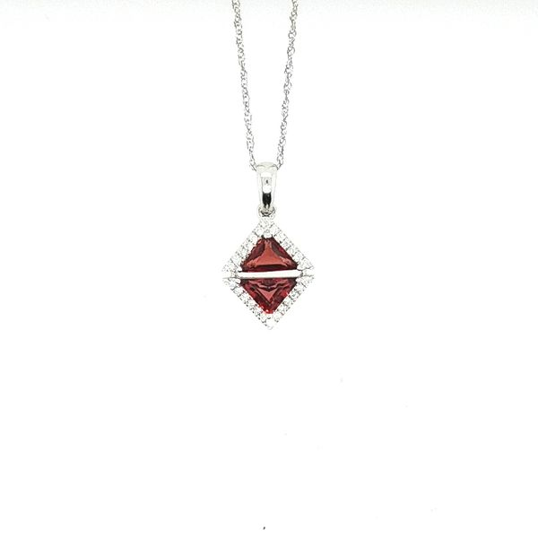 Garnet and Diamond  Pendant J. Thomas Jewelers Rochester Hills, MI