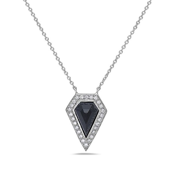 Faceted Onyx And Diamond Pendant J. Thomas Jewelers Rochester Hills, MI