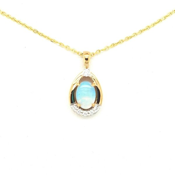 Oval Australian Opal Pendant J. Thomas Jewelers Rochester Hills, MI