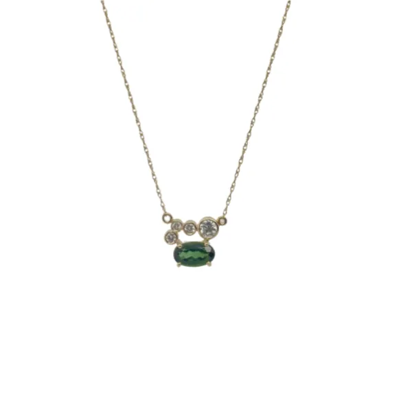 Custom Green Tourmaline Pendant J. Thomas Jewelers Rochester Hills, MI