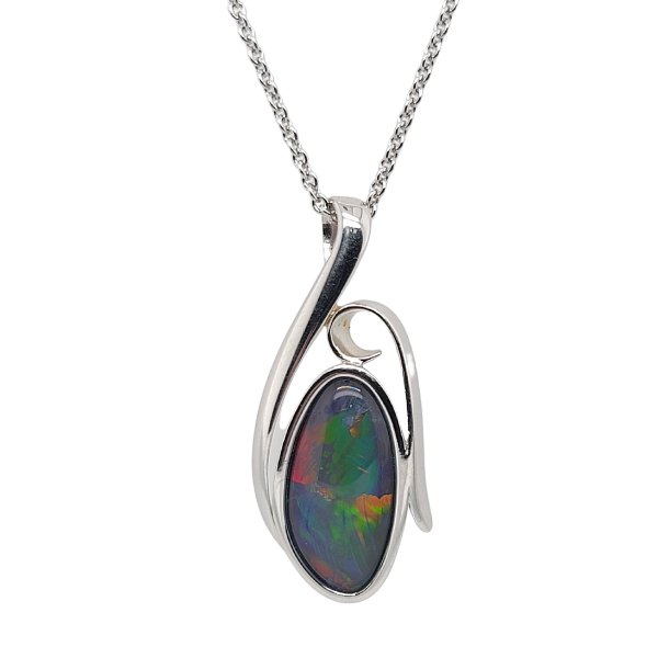 Swirl Design Opal Pendant J. Thomas Jewelers Rochester Hills, MI