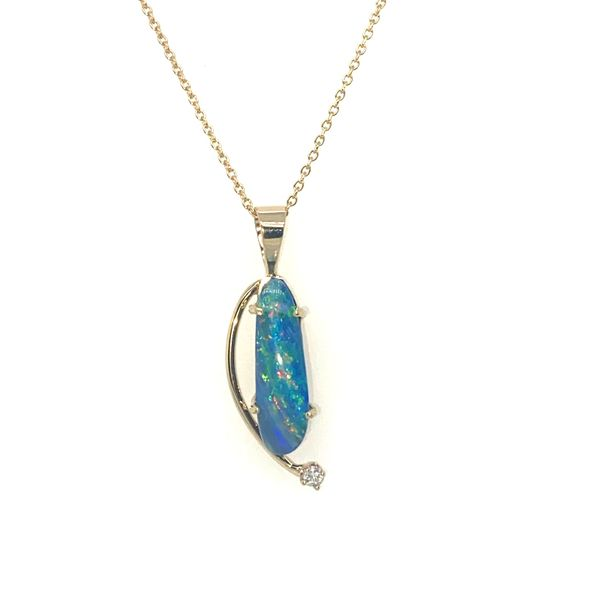 Custom Opal Doublet Pendant J. Thomas Jewelers Rochester Hills, MI