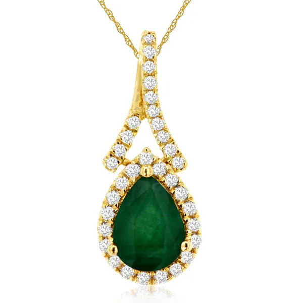 0.68 Carat Emerald DIamond Pendant J. Thomas Jewelers Rochester Hills, MI