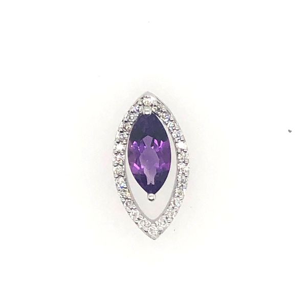 Marquise Amythest and Diamond Pendant J. Thomas Jewelers Rochester Hills, MI