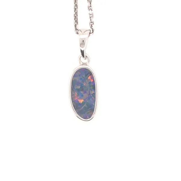 Blue Australian Doublet Pendant J. Thomas Jewelers Rochester Hills, MI