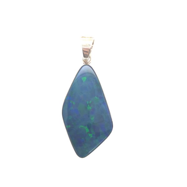 Custom Deep Blue Opal Pendant J. Thomas Jewelers Rochester Hills, MI