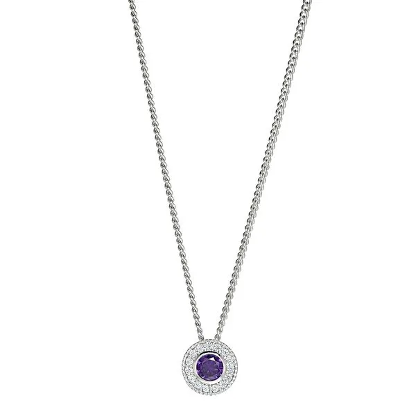 Simulated Amethyst Birthstone Pendant J. Thomas Jewelers Rochester Hills, MI