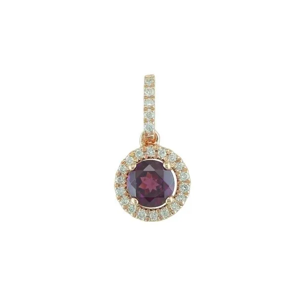 Rhodolite Garnet Diamond Halo J. Thomas Jewelers Rochester Hills, MI