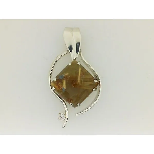 Custom Rutilated Quartz Pendant J. Thomas Jewelers Rochester Hills, MI