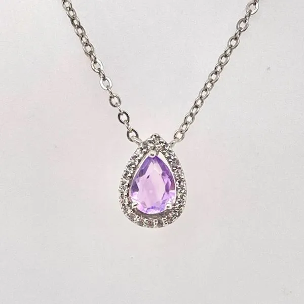 Amethyst Halo Pendant J. Thomas Jewelers Rochester Hills, MI