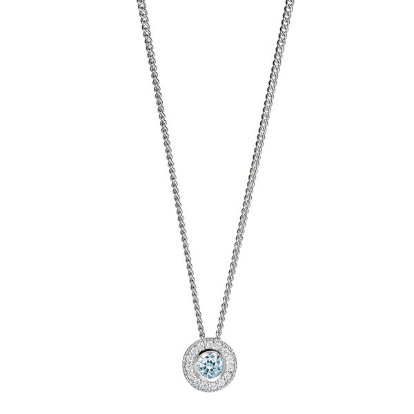 Simulated Aquamarine Pendant J. Thomas Jewelers Rochester Hills, MI