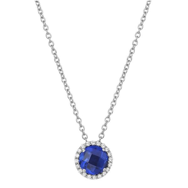 Lafonn's Birthstone Necklace September - Sapphire J. Thomas Jewelers Rochester Hills, MI