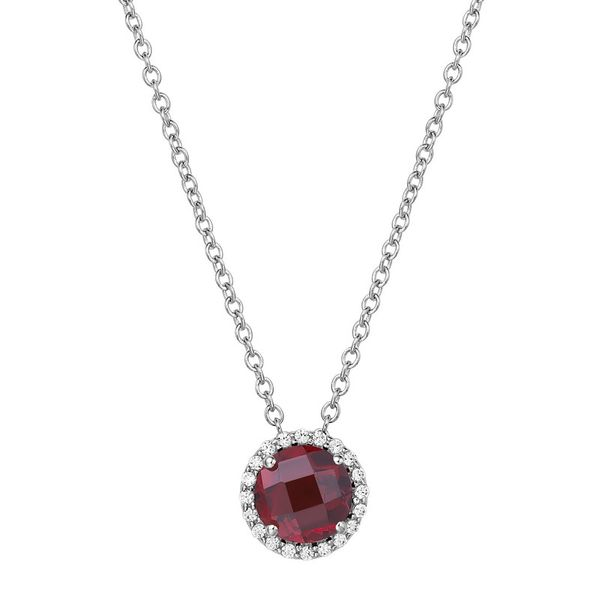 Lafonn's Garnet Birthstone Necklace J. Thomas Jewelers Rochester Hills, MI