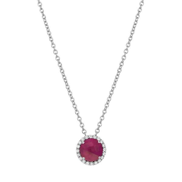 Lafonn's Birthstone Necklace July - Ruby J. Thomas Jewelers Rochester Hills, MI