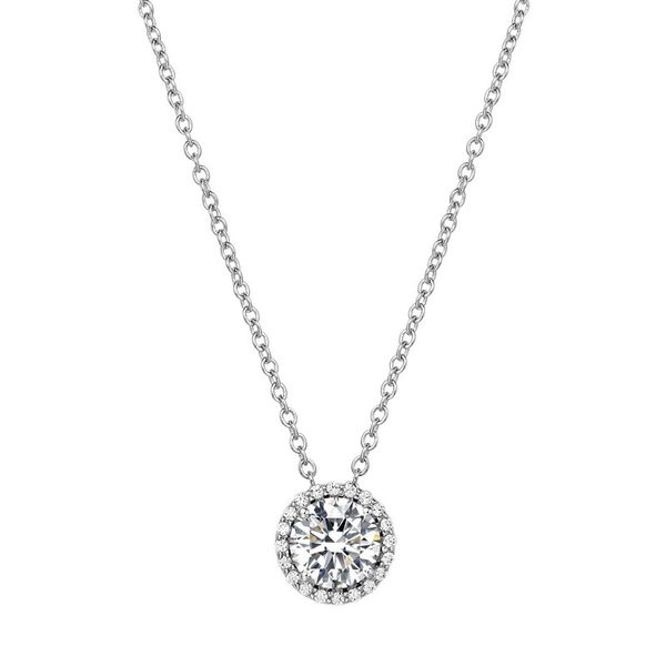 Lafonn Solitaire Halo Necklace J. Thomas Jewelers Rochester Hills, MI