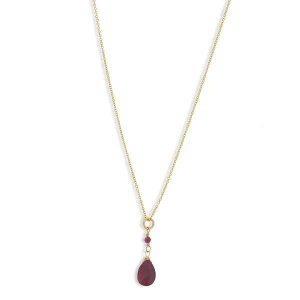 Ruby Briolette Necklace J. Thomas Jewelers Rochester Hills, MI
