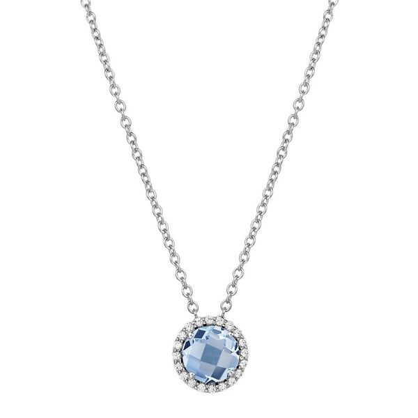 Lafonn's Birthstone Necklace March - Aquamarine J. Thomas Jewelers Rochester Hills, MI