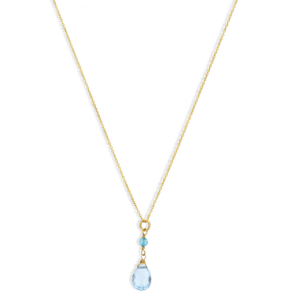 Blue Topaz Briolette Necklace J. Thomas Jewelers Rochester Hills, MI
