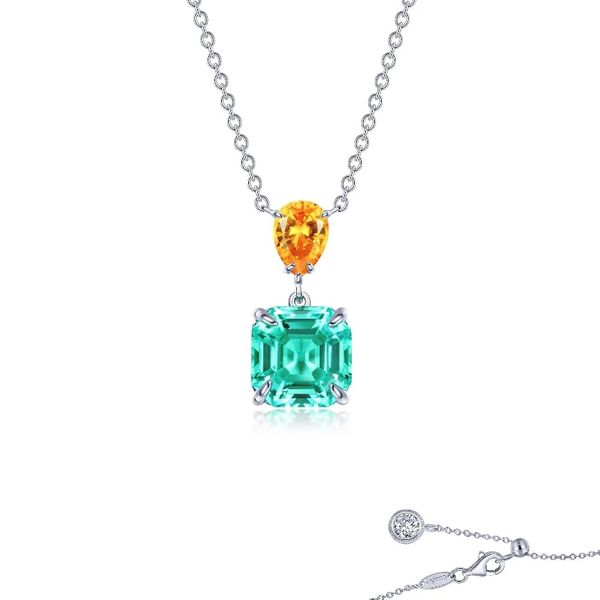 Lafonn Yellow and Green Sapphire Necklace J. Thomas Jewelers Rochester Hills, MI