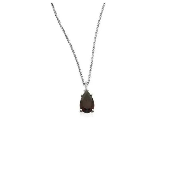 Garnet And Diamond Pendant J. Thomas Jewelers Rochester Hills, MI