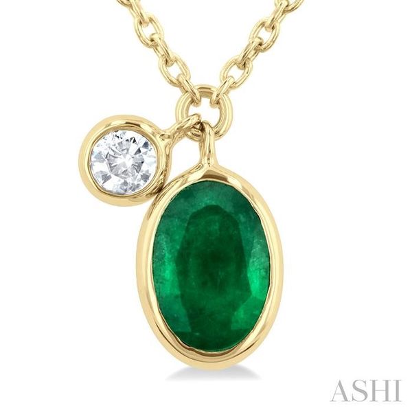 Bezel Set Emerald J. Thomas Jewelers Rochester Hills, MI
