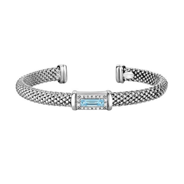 Blue Topaz And Diamond Cuff Bracelet J. Thomas Jewelers Rochester Hills, MI